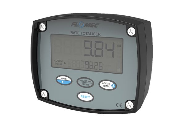 Flow Rate & Totalizer<br> with Pulse Output<br>Backlit Large LCD Digital Display